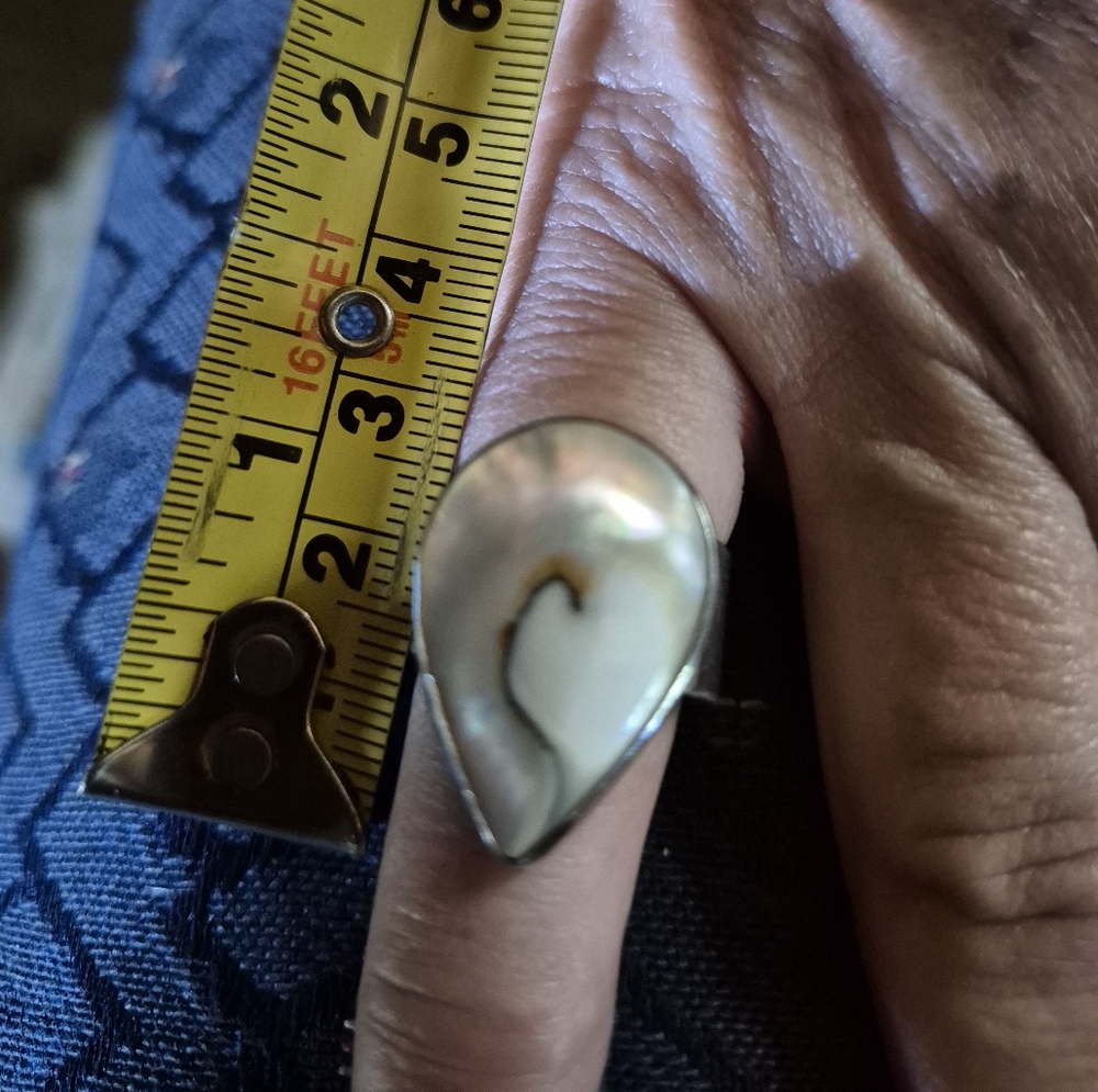 Silver And White Statement Rings Set - image 6